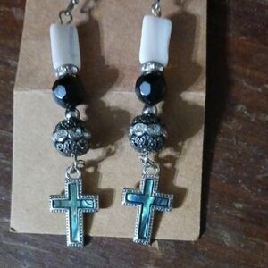 Elegant Handmade Multi Cross Earrings